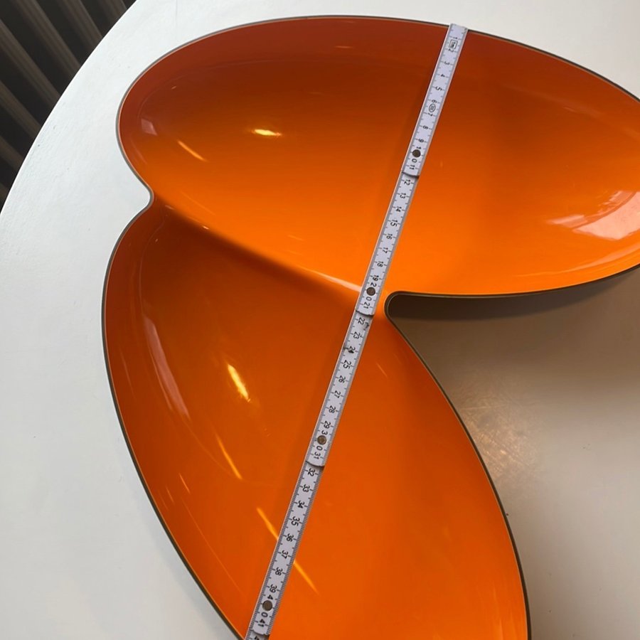 Skal/fat /orange vintage hard plast (polystyren) serveringsfat