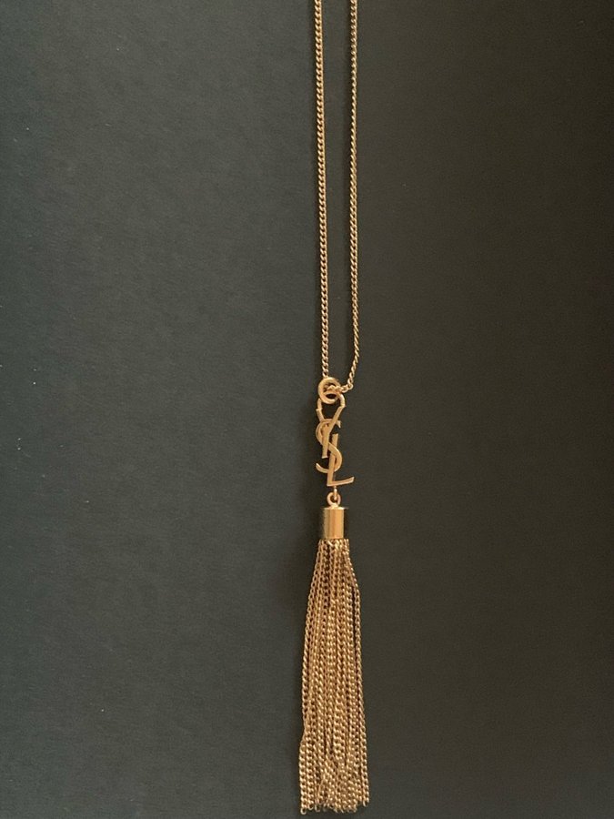 Saint Laurent halsband med tassel i brass