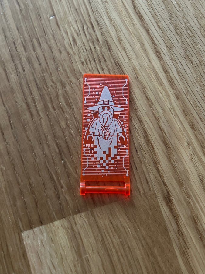 LEGO Minifigur - Transparent Orange Merlok 20 Flag