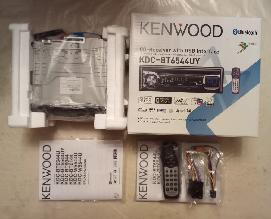 Kenwood KDC-BT6544 - Helt ny