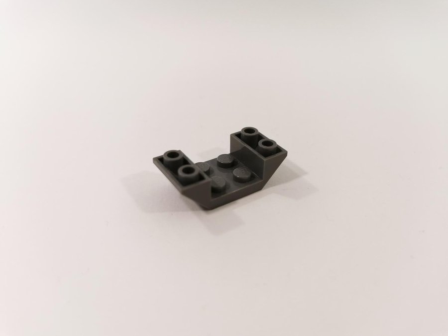 Lego - slope - underdel - 2x4 - part 4871 - mörkgrå (bluish)