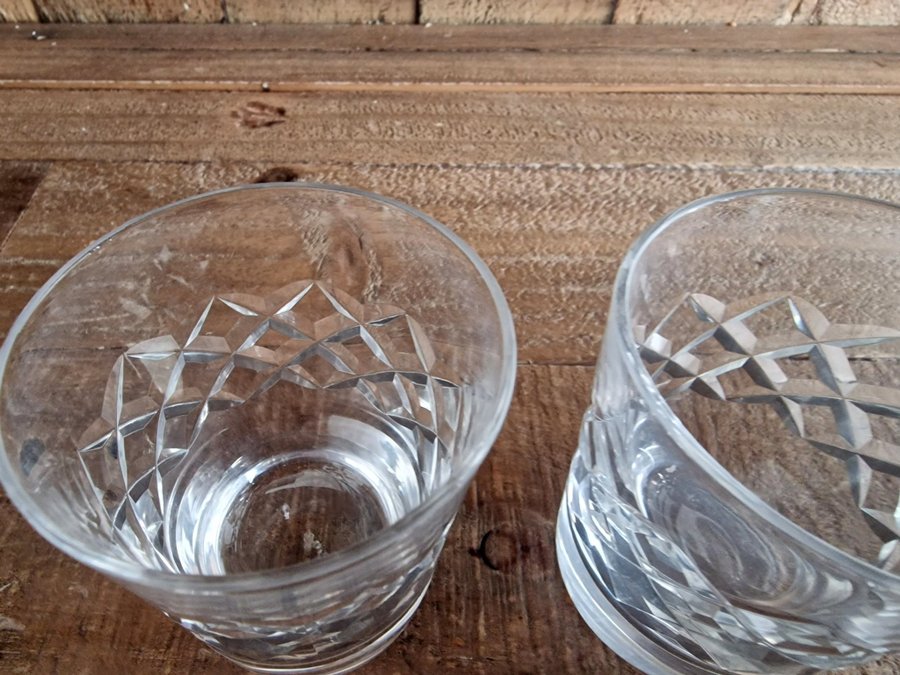 Kristallglas whiskey glas 2 st Bror Kosta Boda retro vintage