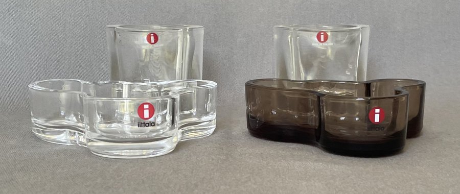 Iittala 2+2 ljuslyktor Savoy Etikett och märkta