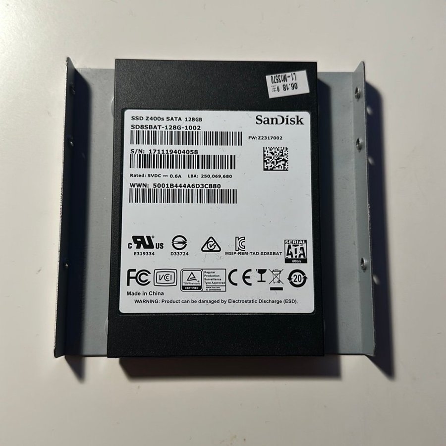 SanDisk SSD Z400s SATA 128GB