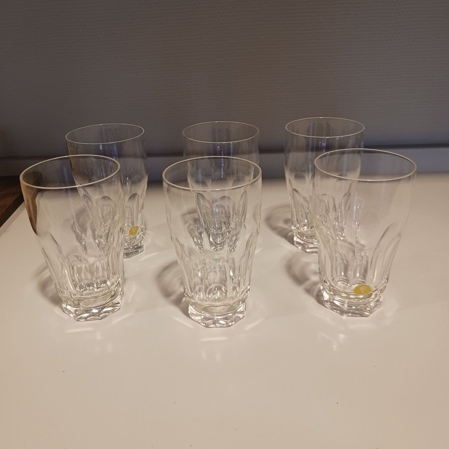 6 st.Höga glas kristall