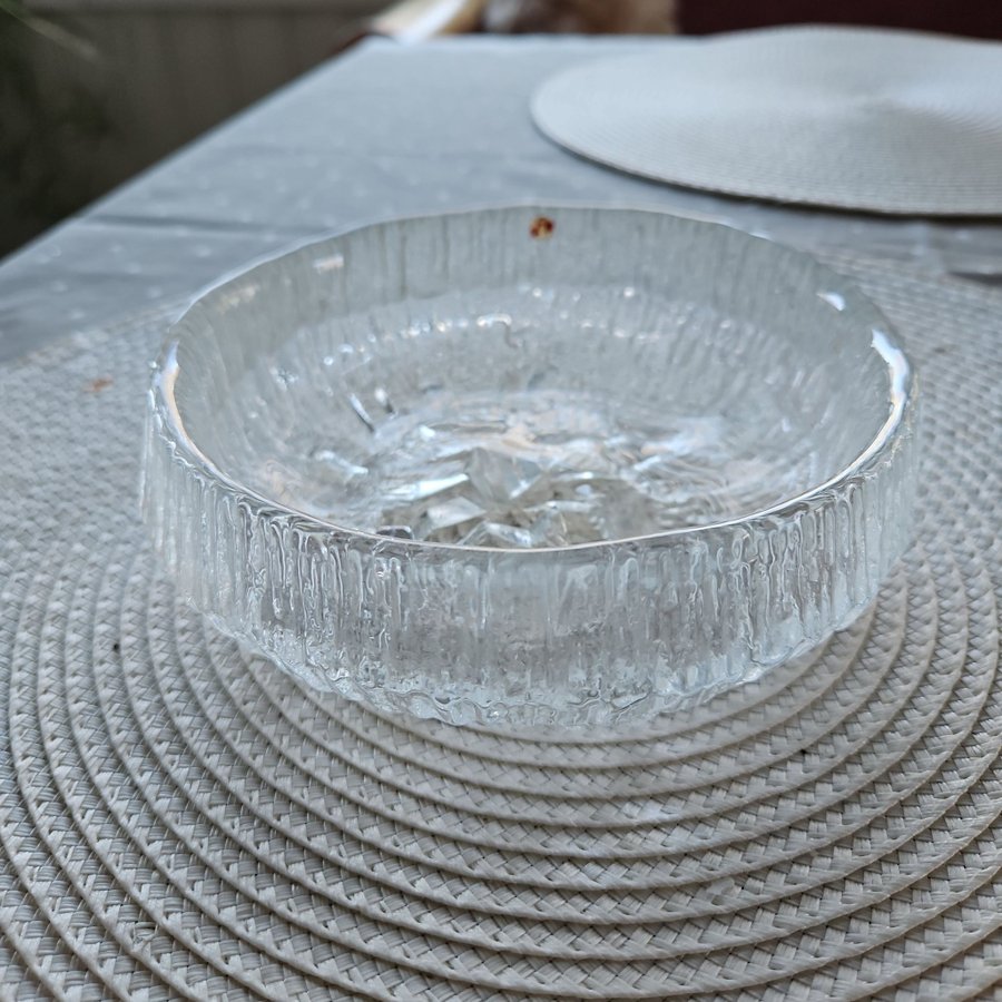 TAPIO WIRKKALA. Skålfat, glas, Lunaria-Kulho, Iittala.