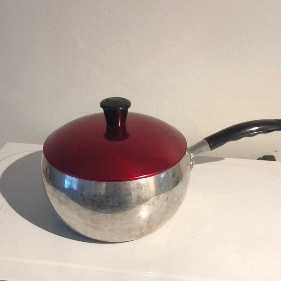 Mirro Ware Colorama kastrull med lock boiling england retro vintage aluminium