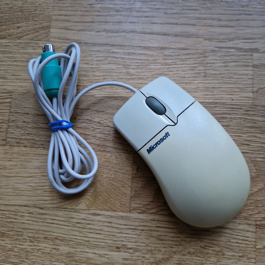 Microsoft intellimouse 1.2a ps/2 compatible mus datormus mouse retrodator