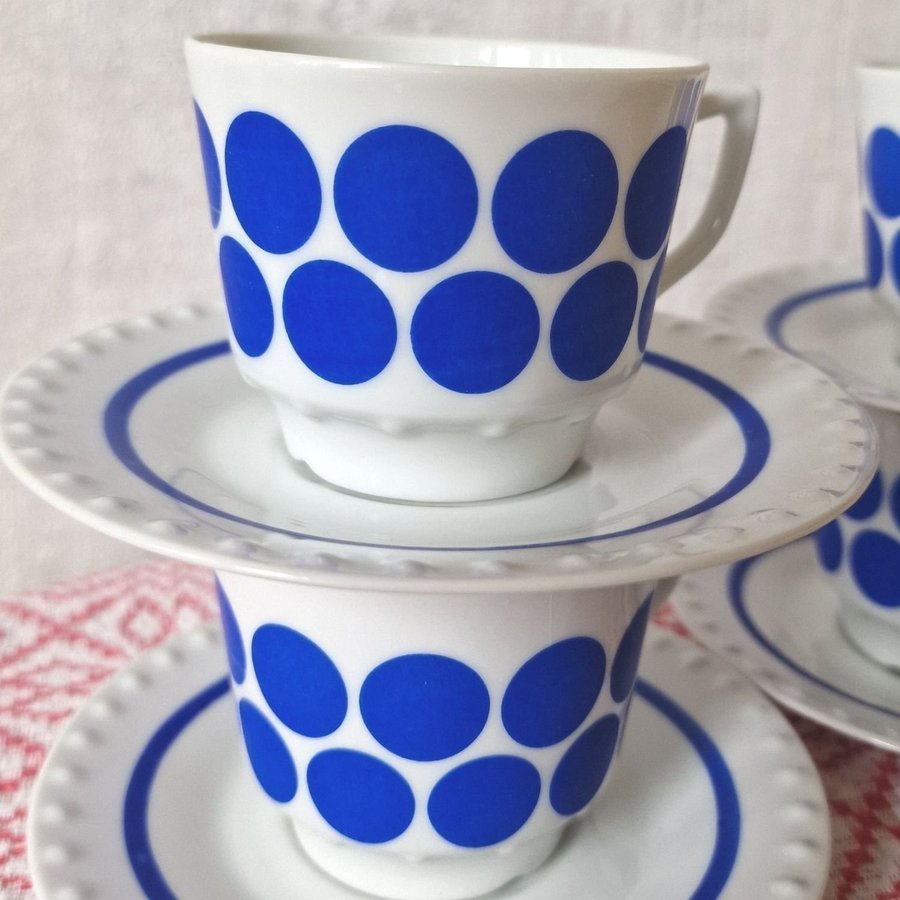 5 Kaffe koppar och fat / kaffeset VINTAGE