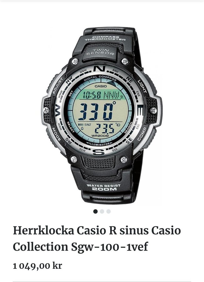 Casio Collection Sgw 100 klocka