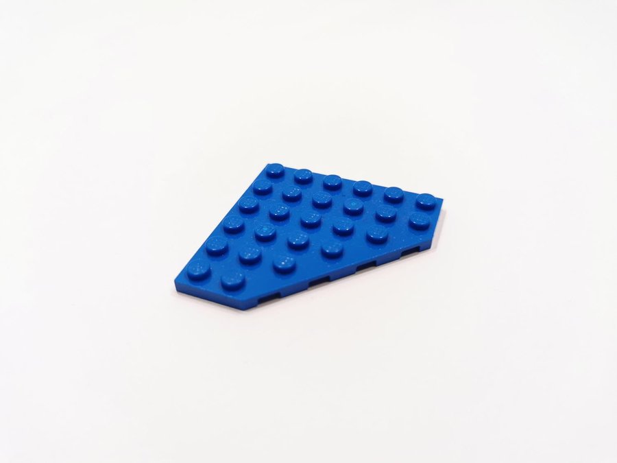 Lego - wedge - vinge - plate - 6x6 - part 6106 - blå