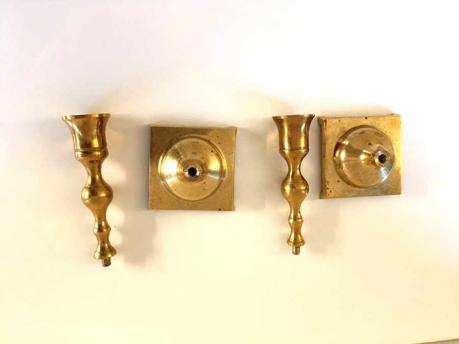 2 st mässingsljusställ (2 Brass Candle stand)