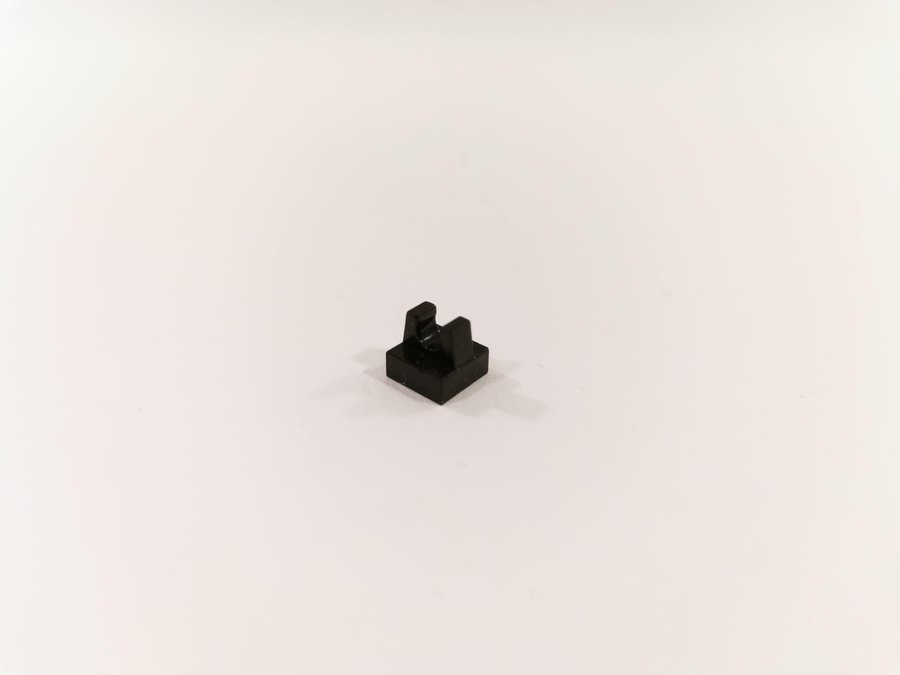 Lego - bit - tile - modifierad - clips - 1x1 - part 2555 - svart