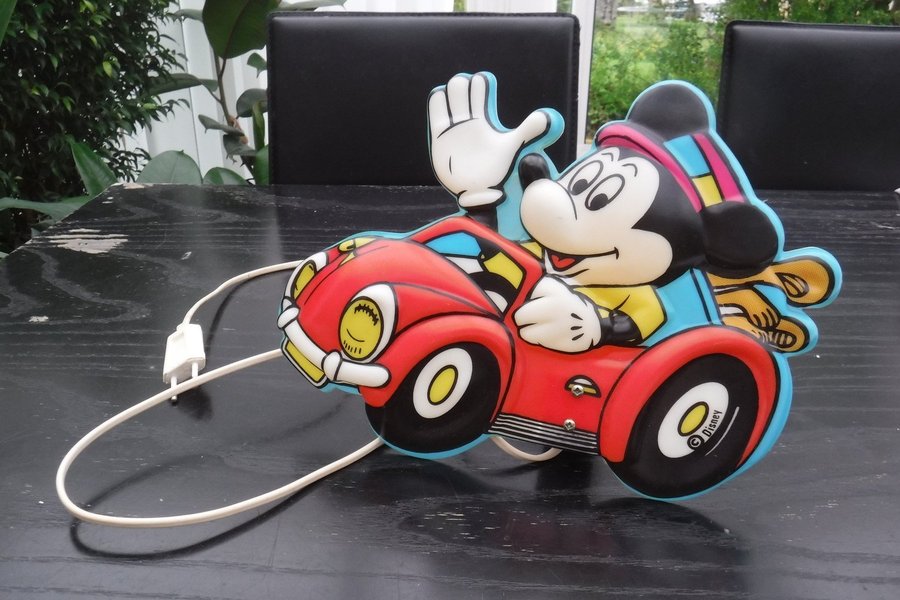 Vägglampa i plast med Musse Pigg Disney