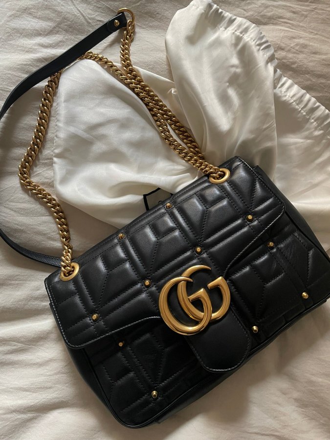 Gucci GG Marmont studded shoulder bag