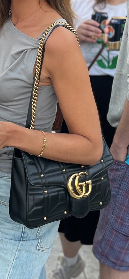 Gucci GG Marmont studded shoulder bag