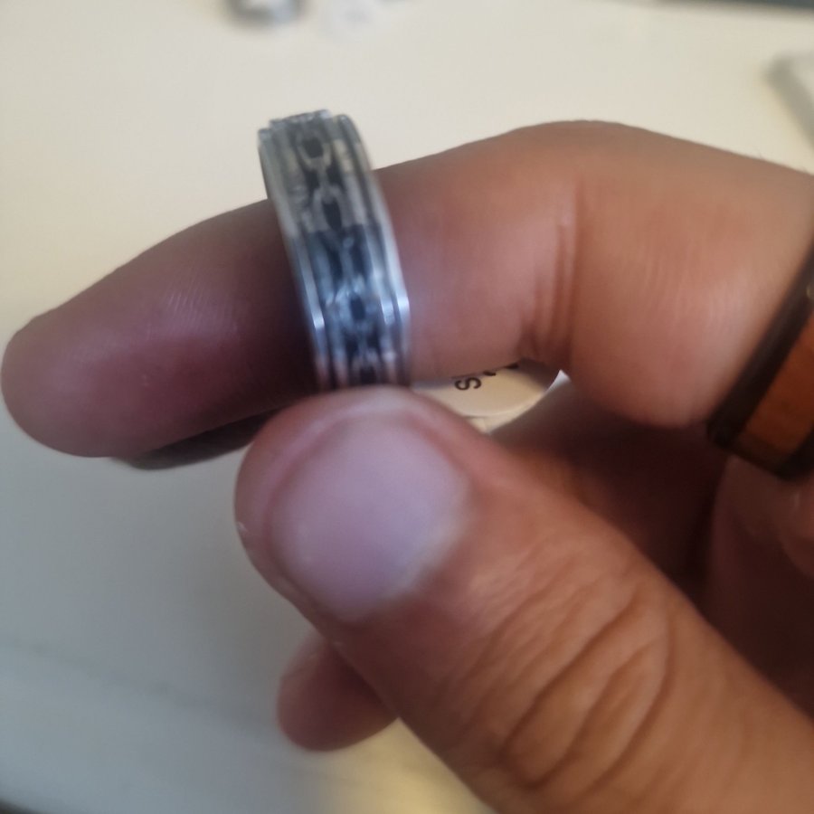 Spinning stainless steel ring