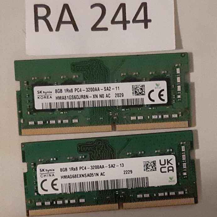 DDR4 16GB  märke : SK hynix snabba 3200MHz  för laptop