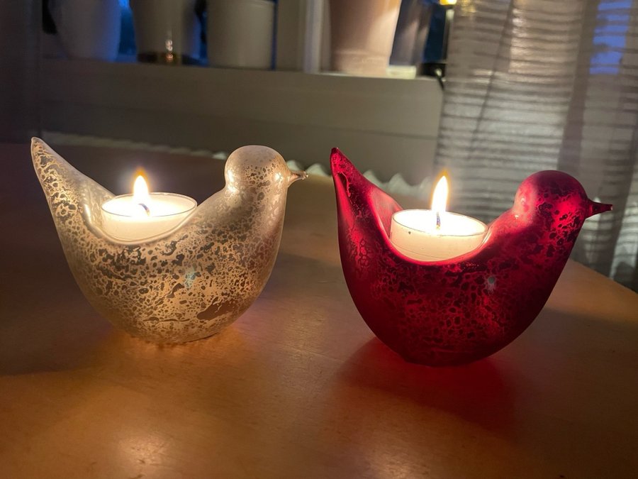 Partylite julfrid duvor par