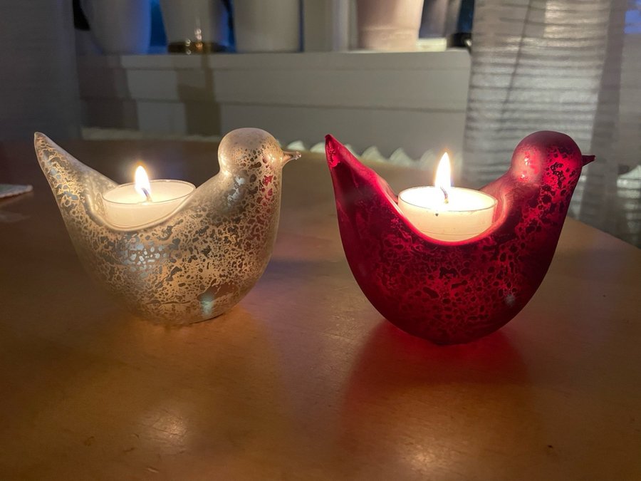 Partylite julfrid duvor par