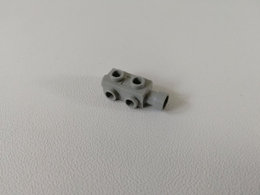 Lego - modifierad - 1x2 - kamera - part 4595 - ljusgrå (old light gray)