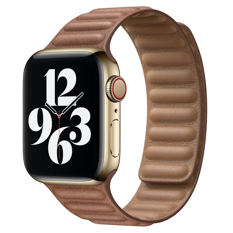 Läderlänk 44/45/46/49mm Apple Watch Armband - BRUN