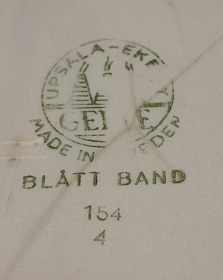 Blått Band Ovalt serveringsfat från Uppsala-Ekeby