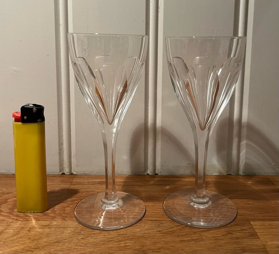 Två snapsglas retro päron nyskick