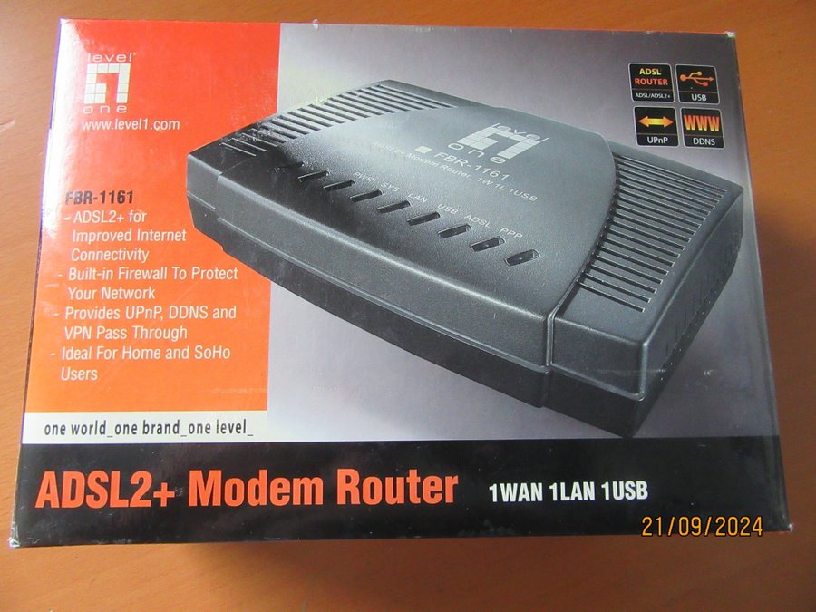 Level One FBR-1161 ADSL2+ Modem Router