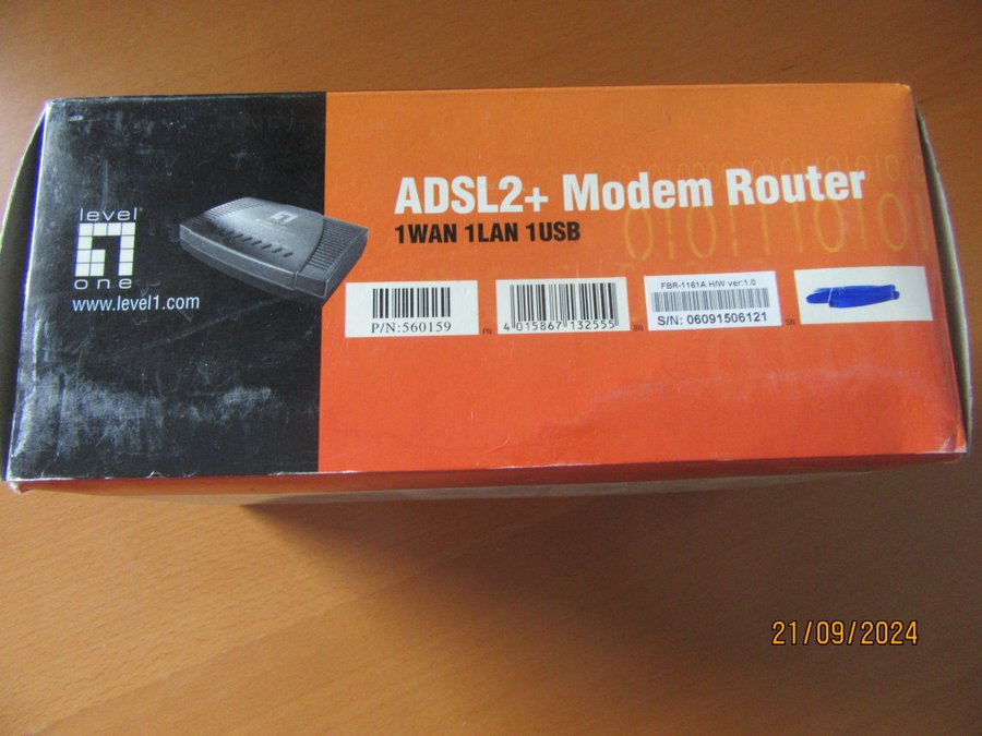 Level One FBR-1161 ADSL2+ Modem Router