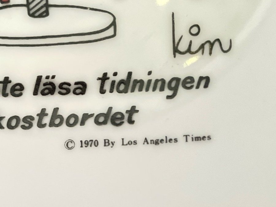 Kärlek är... Tallrik 1970 by Los Angeles Times Julklappstips