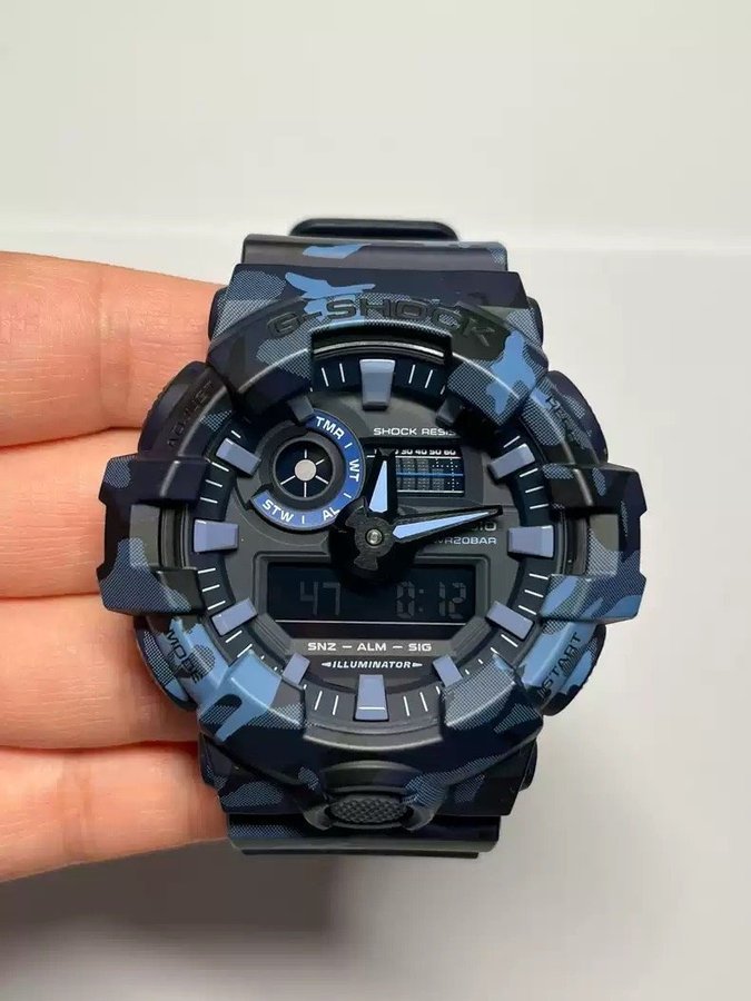 Casio G-Shock GA-700CM Blue Camo Watch