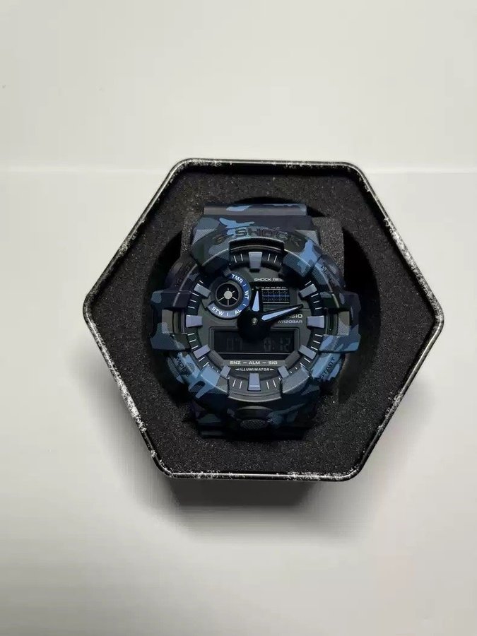 Casio G-Shock GA-700CM Blue Camo Watch