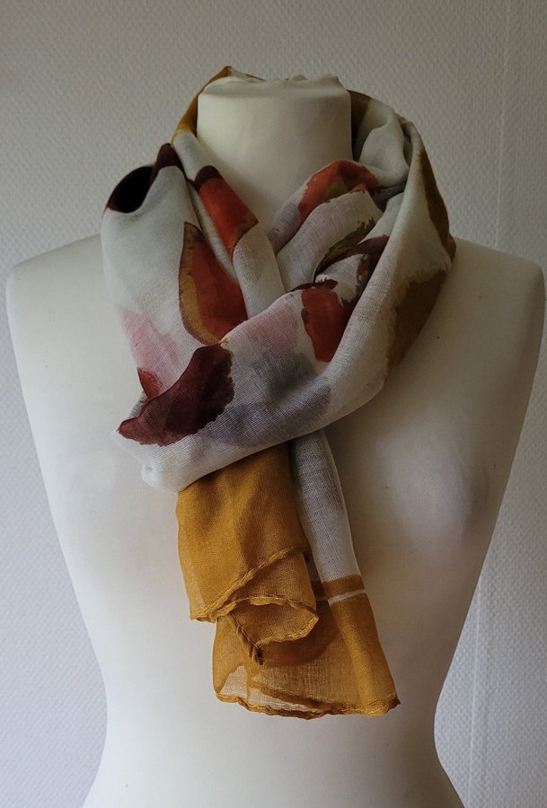 Scarves från Idar, höstfärger, mått 180 cm x 47 cm