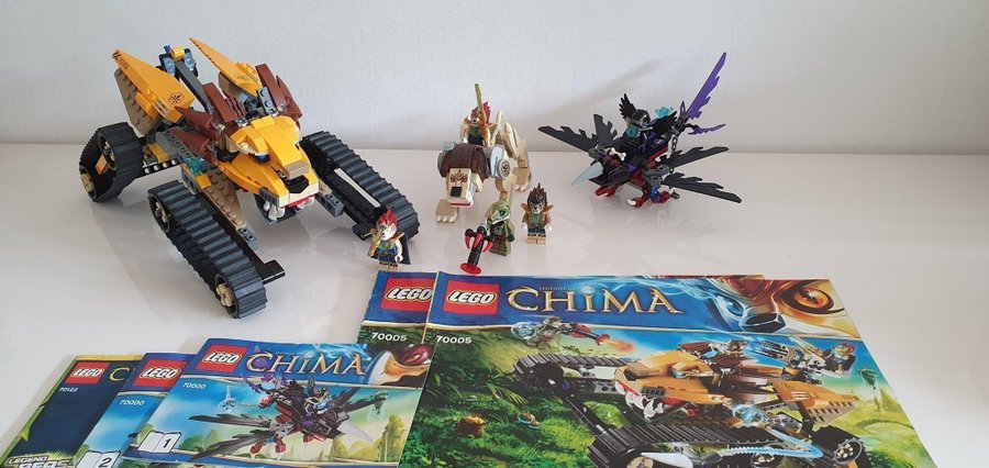 3 olika Lego Chima 70005, 70000, 70123