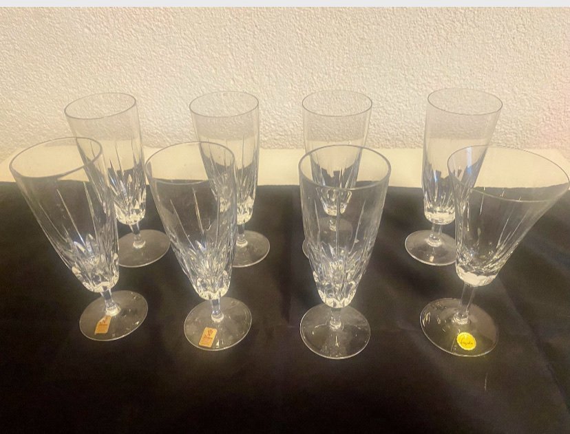 8x Nachtmann Bleikristall Gläser Sekt Sektglas Vintage Set