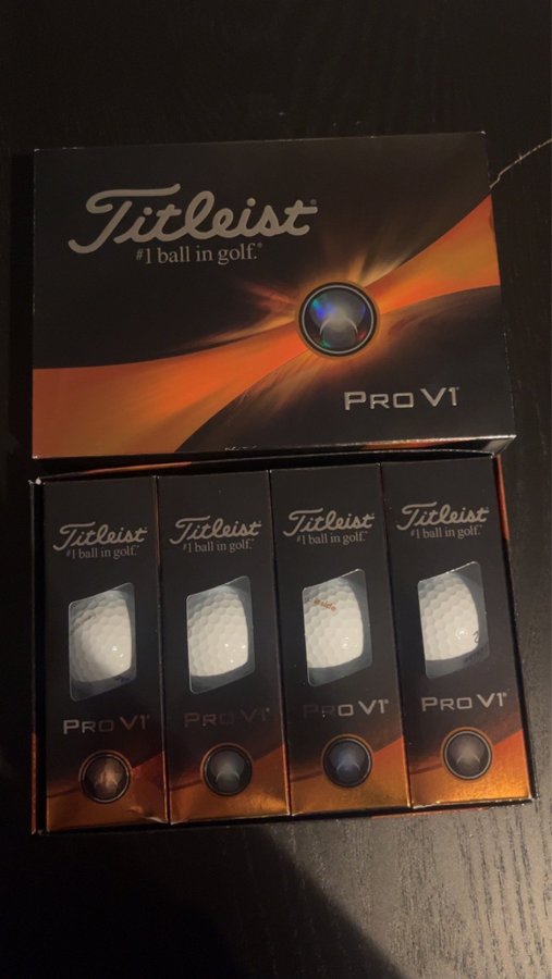 4 st 3 pack Titleist Pro V1 Golfbollar