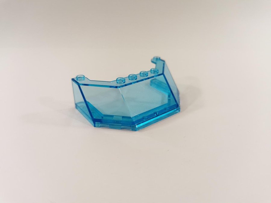 Lego - transparent - ruta - windscreen - 6x8x2 - part 62576 - trans light blue