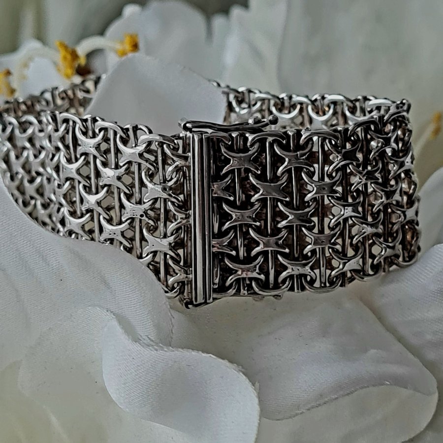 X-länk silver armband 925