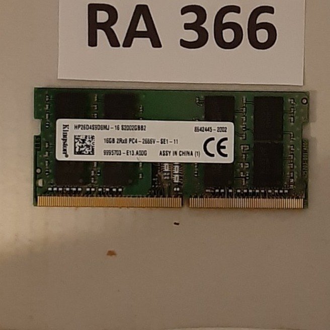 Ram DDR4 16GB , märke : Kingston, 2666 MHz ,för laptop