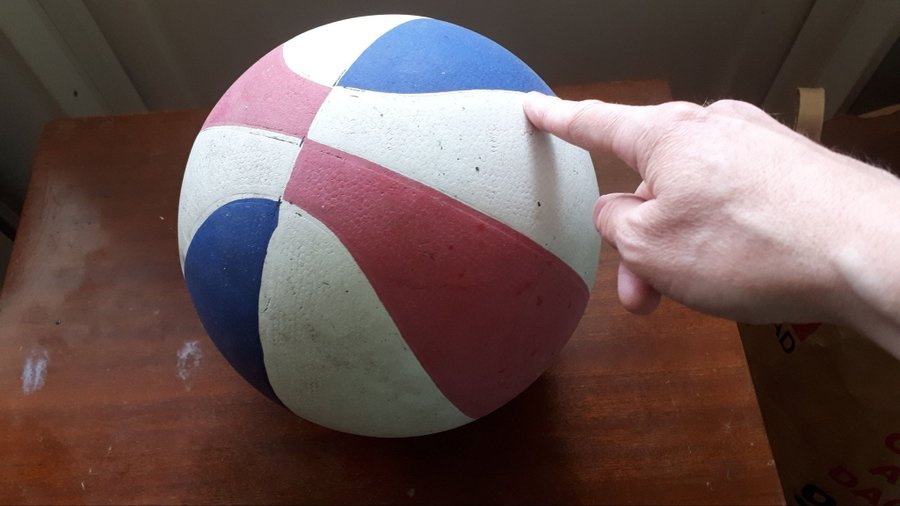 Röd blå vit Beach volleyboll ( basketboll fotboll )