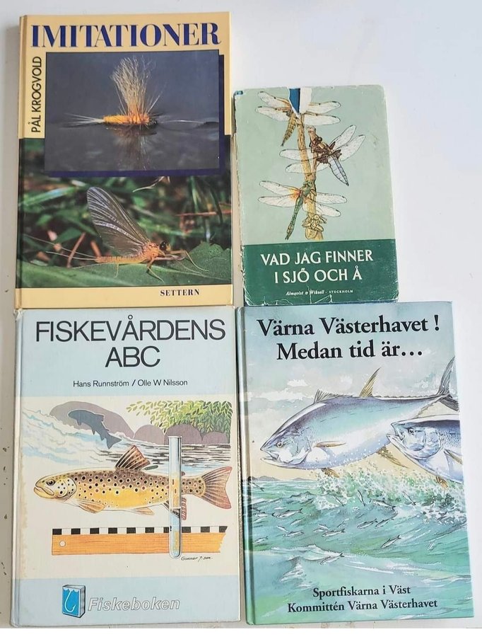 4 böcker om fiske  Flugbindning  Entomologi med mera