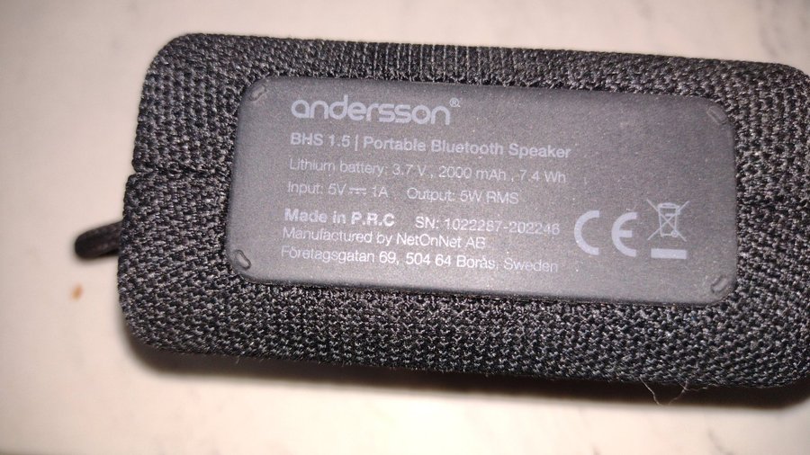 Andersson Bluetoth högtalare BHS-1.5