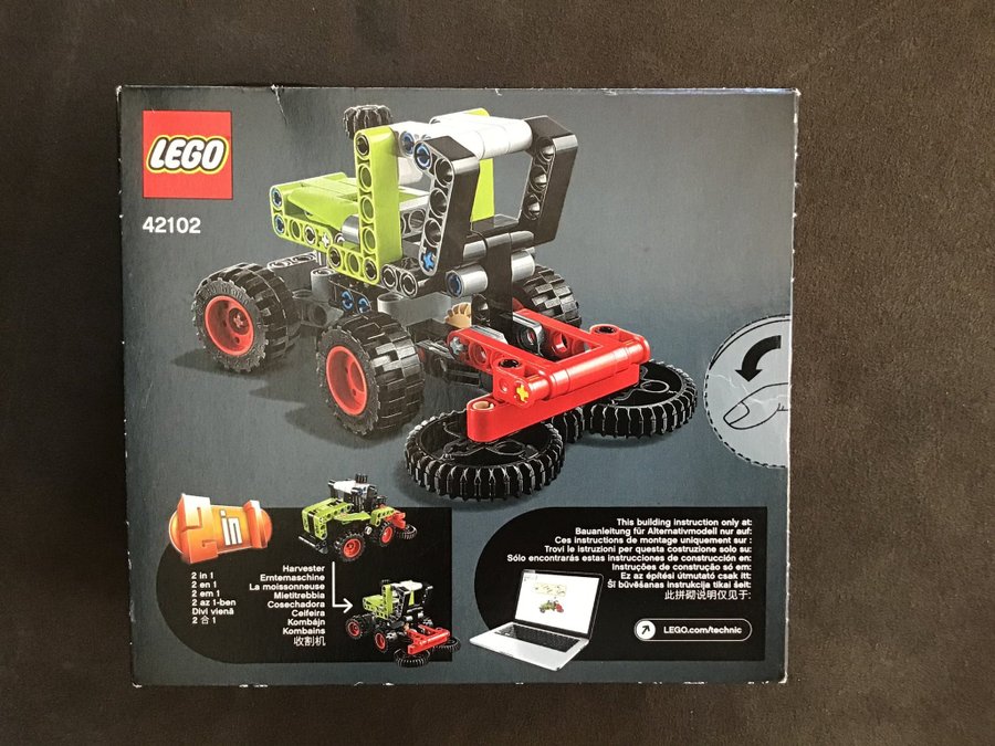 LEGO 2 st oöppnade Technic 42102 Mini CLAAS XERION  42123 Motorcykel