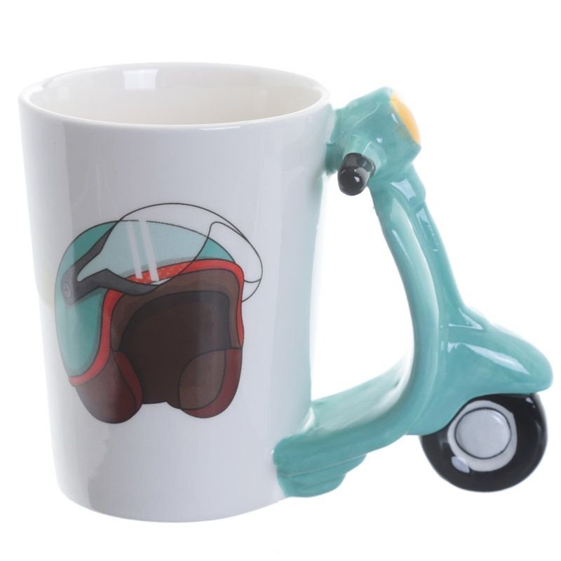 Skoter moped vespa mugg personlig present inredning kaffe mugg temugg julklapp