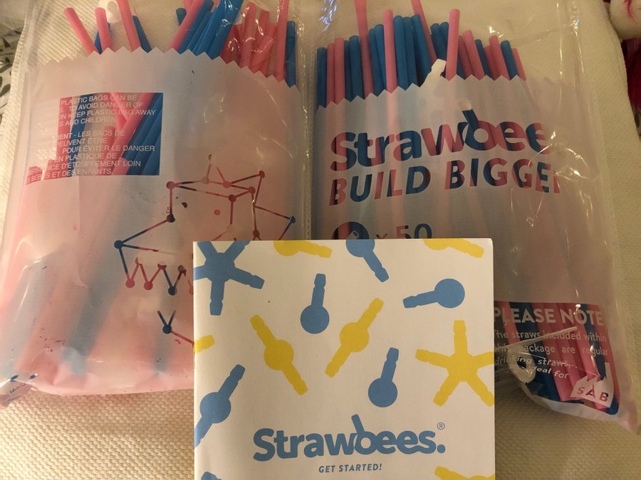 Strawbees build bigger med instruktion bygga konstruktion