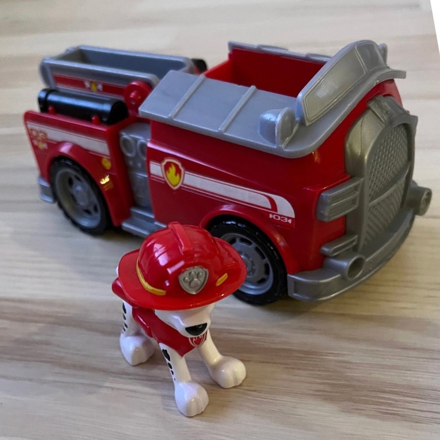 Paw patrol marshall figur och fordon