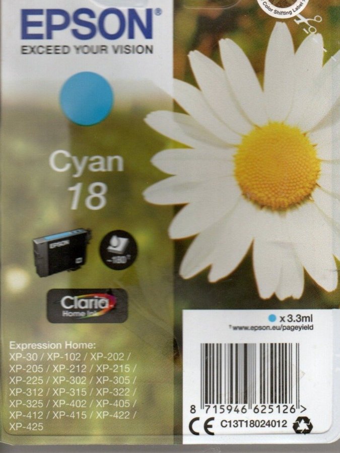 Epson Cyan bläckpatron 14