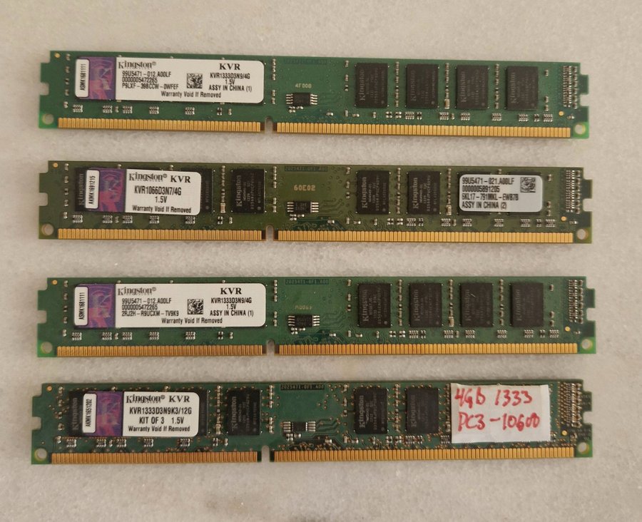 Kingston RAM minne DDR3 1333 4x4GB 16GB