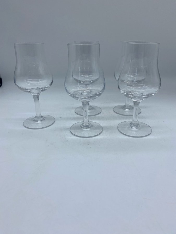 6st Sherryglas Glas Konstglas Osignerade Inredning Dukade bordet